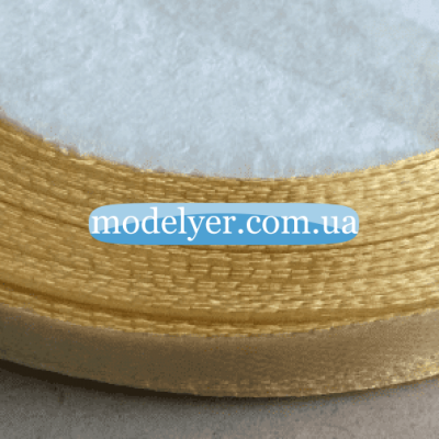 Лента атласная 0,6 см (золото)